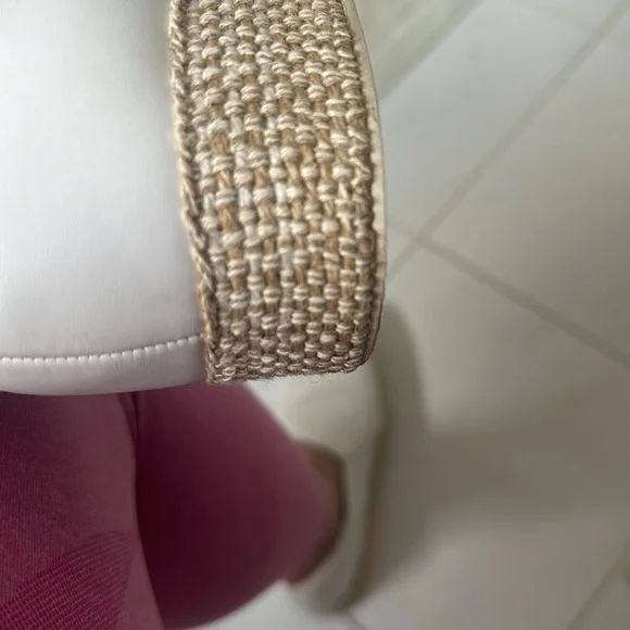 Vince Wilden white leather slip-on espadrille platform sneaker 38.5 8.5 worn 3x - Picture 3 of 9